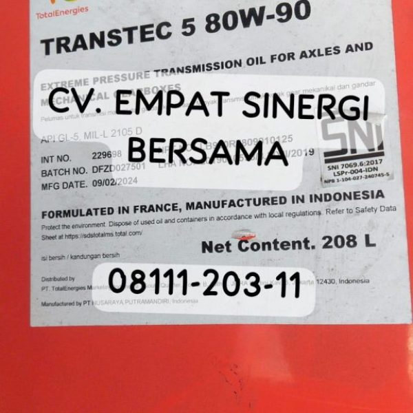 Total Transtec 5 80W-90 GL-5, Axle Transmission Oil