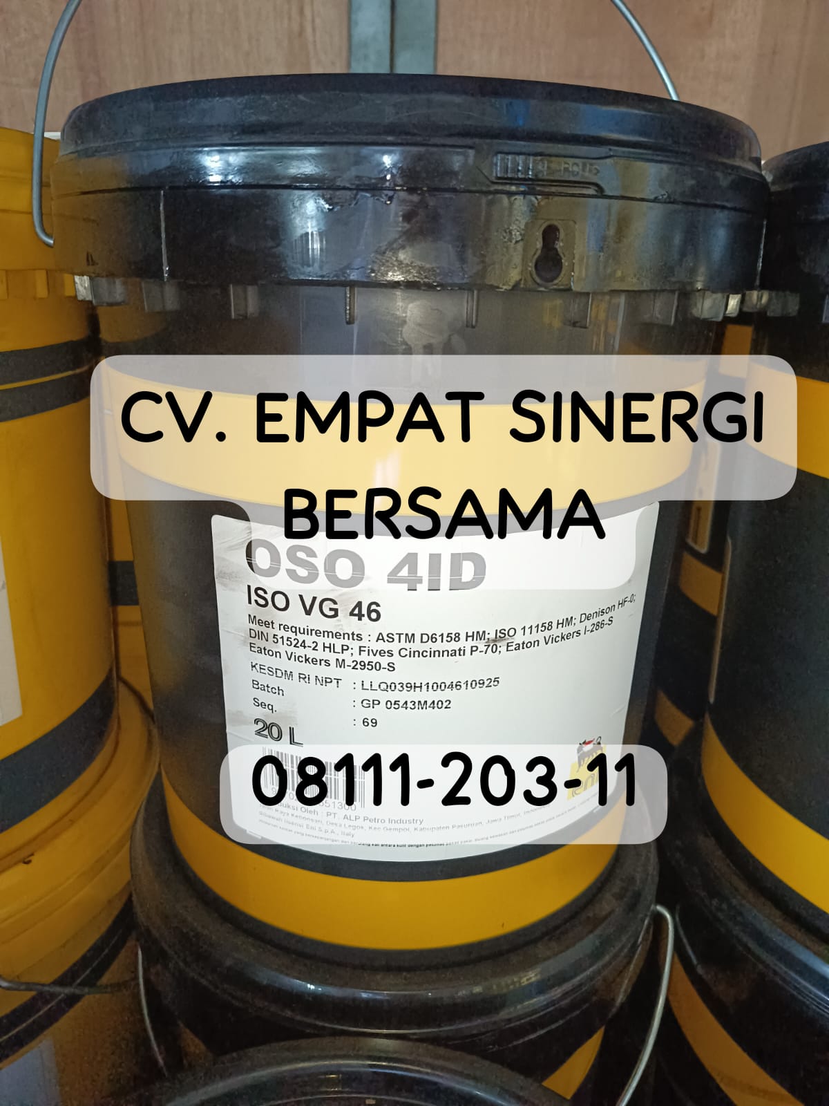 Eni Oso 4ID 46, Hydraulic Oil, Drum/208 Lt - Gambar 2