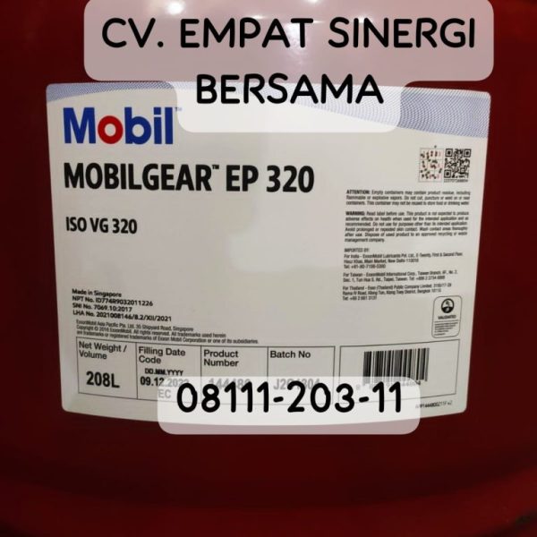 Mobilgear EP 320 Mineral Gear Oil, Drum 208 Lt