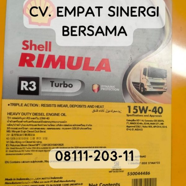 Shell Rimula R3 Turbo 15W-40 Triple Action, Drum/209 Lt